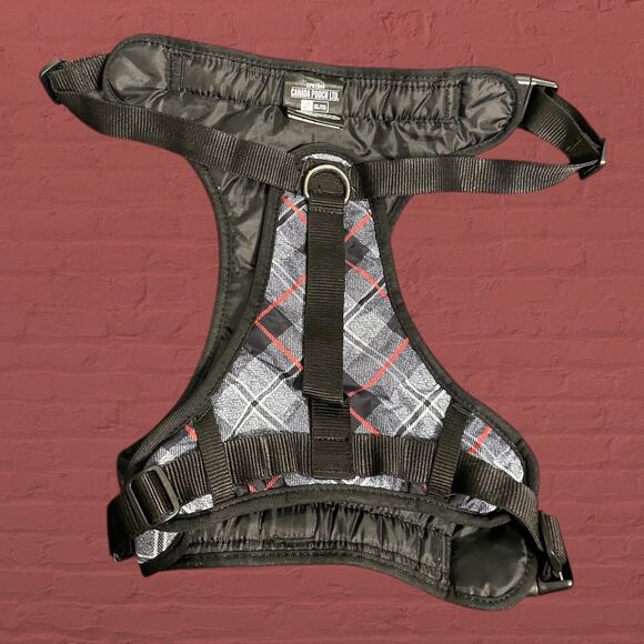 Canada Pooch Dog Harness Everything XL Water Resistant No Pull DRing Gray Plaid - Picture 7 of 7